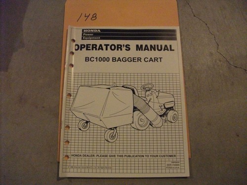 Honda bc1000 lawn mower bagger - honda,